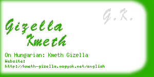 gizella kmeth business card